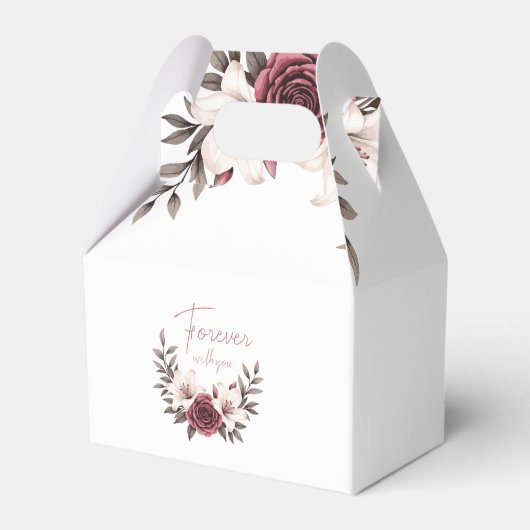 Sophisticated Floral Micro-Wedding Suite (wit) Bedankdoosjes (Achterkant)