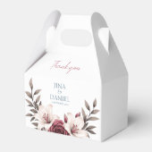 Sophisticated Floral Micro-Wedding Suite (wit) Bedankdoosjes (Voorkant Zijde)