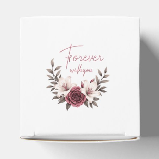 Sophisticated Floral Micro-Wedding Suite (wit) Bedankdoosjes (Bovenkant)