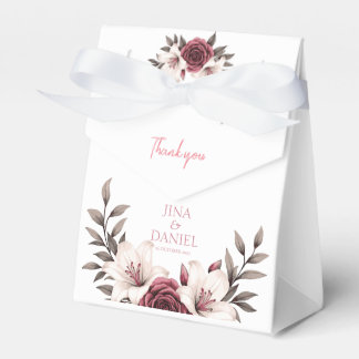 Sophisticated Floral Micro-Wedding Suite (wit) Bedankdoosjes