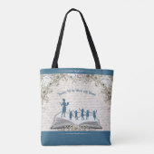  Sophisticated Floral Script Teacher Appreciation Tote Bag (Achterkant)