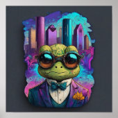 Sophisticated Frog in het Poster van de stad (Hous (Voorkant)