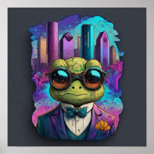 Sophisticated Frog in het Poster van de stad (Hous