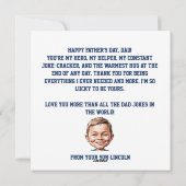 Sophisticated & Fun Dad Karikatuur Keepsake Feestdagenkaart (Achterkant)