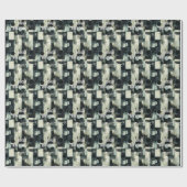 Sophisticated Gepersonaliseerde Zilver Zwart Gift  Cadeaupapier (Vlak)