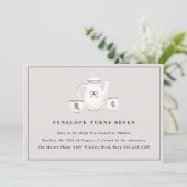 Sophisticated Girls High Tea Verjaardagsfeest Kaart (Staand voorkant)