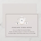 Sophisticated Girls High Tea Verjaardagsfeest Kaart (Voorkant / Achterkant)