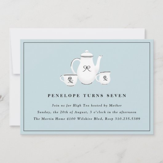 Sophisticated Girls High Tea Verjaardagsfeest Kaart (Voorkant)