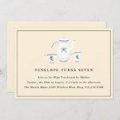 Sophisticated Girls High Tea Verjaardagsfeest Kaart (Voorkant / Achterkant)