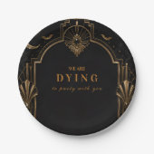 Sophisticated Glam Halloween Papieren Bordje (Voorkant)