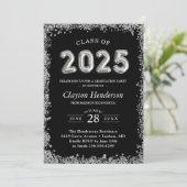 Sophisticated Glitter Accenten voor 2025 Afstudeer Kaart (Staand voorkant)