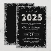 Sophisticated Glitter Accenten voor 2025 Afstudeer Kaart (Voorkant / Achterkant)