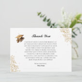 Sophisticated Gold Afstuderen bedankkaart Kaart (Staand voorkant)