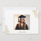 Sophisticated Gold Afstuderen bedankkaart Kaart (Achterkant)