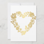 Sophisticated Gold huwelijksuitnodigingen Kaart (Achterkant)