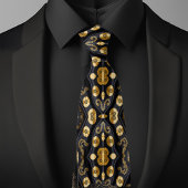 Sophisticated Gold op zwart Stropdas