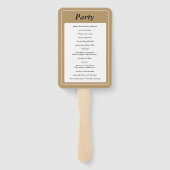 Sophisticated Gold Serif Wedding Stijlvol Modern Handwaaier (Achterkant)