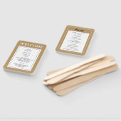 Sophisticated Gold Serif Wedding Stijlvol Modern Handwaaier (Niet-gemonteerd)