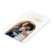 Sophisticated Golden Arch Photo Merriest Christmas Magneet (Linkerzijde)