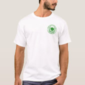 Sophisticated Golf Embleem Met Club En Eigen Naam T-shirt (Voorkant)