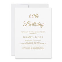 Sophisticated Gouden Kalligrafie 60ste Verjaardag