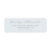 Sophisticated Gray Minimalist Etiket (Voorkant)