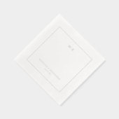Sophisticated Gray Minimalist Typographic Folie Servetten (Rechts)