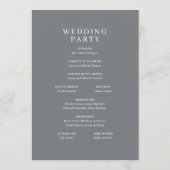 Sophisticated Gray Vine Wedding Ceremony Programmakaart (Achterkant)