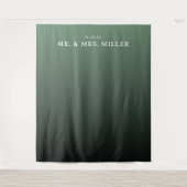 Sophisticated Green Gradient Invitation Wandkleed (Voorkant)