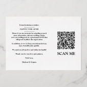 Sophisticated Green Heart Golden Embossed Wedding  Folie Uitnodiging (Achterkant)