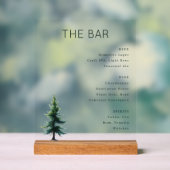 Sophisticated Green Minimalist Bar Menu Acryl Bord (Neutraal)