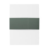 Sophisticated Green Minimalist Uitnodigingen Wikkel (Achterkant Voorbeeld)