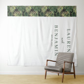 Sophisticated Green Palm Leaf Wandkleed (In Situ (horizontaal))