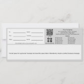 Sophisticated Grijs Zwart Script Cadeaubon (Achterkant)