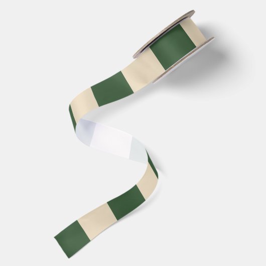 Sophisticated Groen en Crème Rut Satijnen Lint (Achterkant)