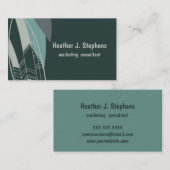 Sophisticated groen en grijs Visitekaartje (Voorkant / Achterkant)