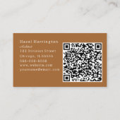 Sophisticated Grunge QR Code Visitekaartje Uniek (Achterkant)