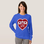 Sophisticated Hand-Drawn Red Hearts Design ❤️ | ID T-shirt (Voorkant volledig)