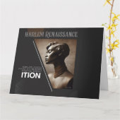 Sophisticated Harlem Renaissance Expositie Kaart (Gele Bloem)