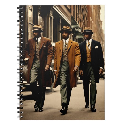 Sophisticated Harlem Renaissance Gentlemen Notitieboek (Voorkant)