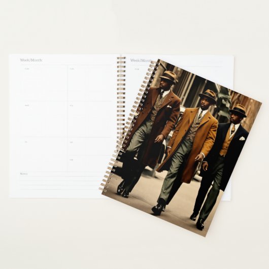 Sophisticated Harlem Renaissance Gentlemen Planner (Display)