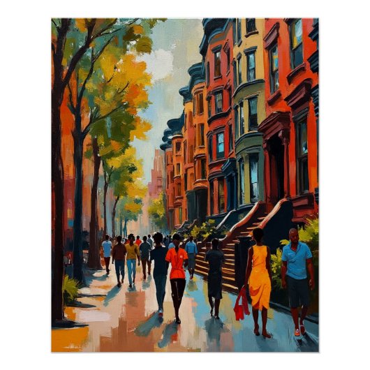 Sophisticated Harlem Renaissance Street Perfect Poster (Voorkant)