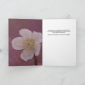 Sophisticated High-Poly Winter Rose Art Holiday Kaart (Binnen)