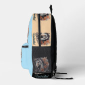 Sophisticated Horse Design met bloeiend Sinaasappe Bedrukte Rugzak (Rechts)