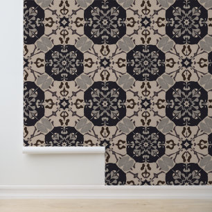 Sophisticated Kaleidoscope Floral Mandala Pattern Behang