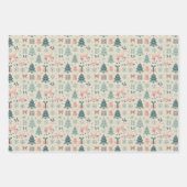 Sophisticated Kinderen Pastel Christmas Gift Wrap  Inpakpapier Vel (Voorkant 3)