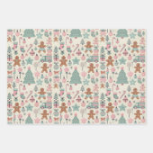 Sophisticated Kinderen Pastel Christmas Gift Wrap  Inpakpapier Vel (Voorkant)