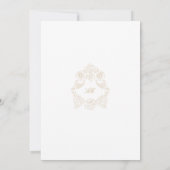 Sophisticated Klassiek Schrift Champagne Bruiloft Kaart (Achterkant)