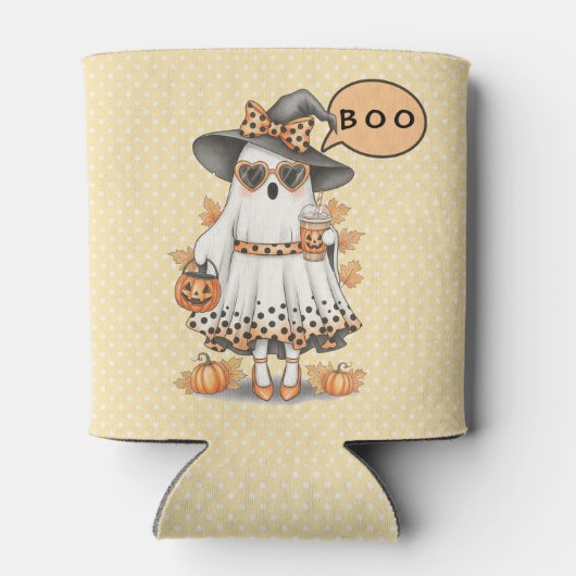 Sophisticated Lady Ghost in een feestjurk Blikjeskoeler (Achterkant)