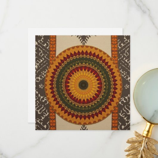 Sophisticated Luxury African Caribbean Asian Bedankkaart (Voorkant / Achterkant in situ)